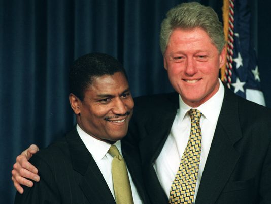 Rodney Slater and President Bill Clinton.